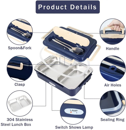 Electric Heated Lunch Box by salelink.co.nz