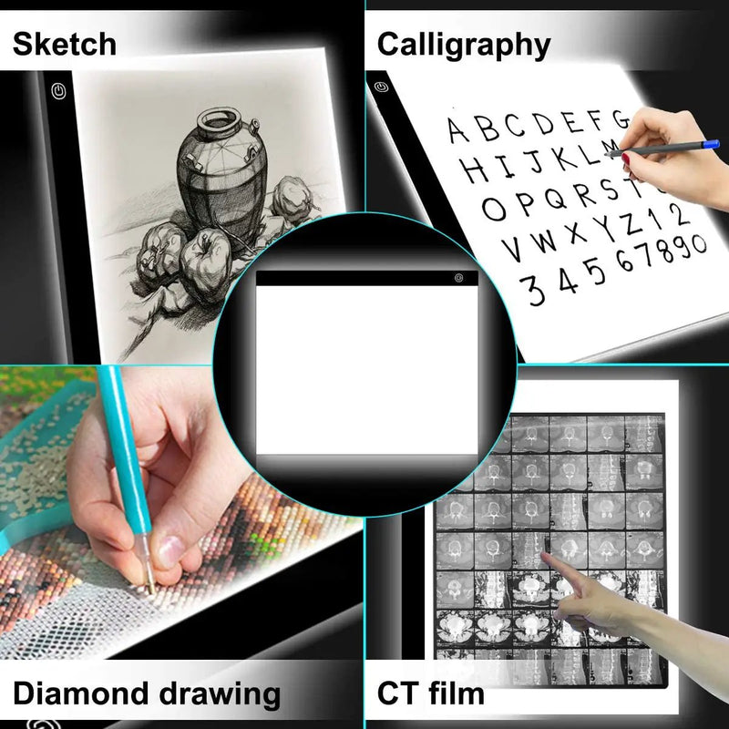 A3 LED Drawing Board Light Box USB Pad Copy Lightbox by salelink.co.nz