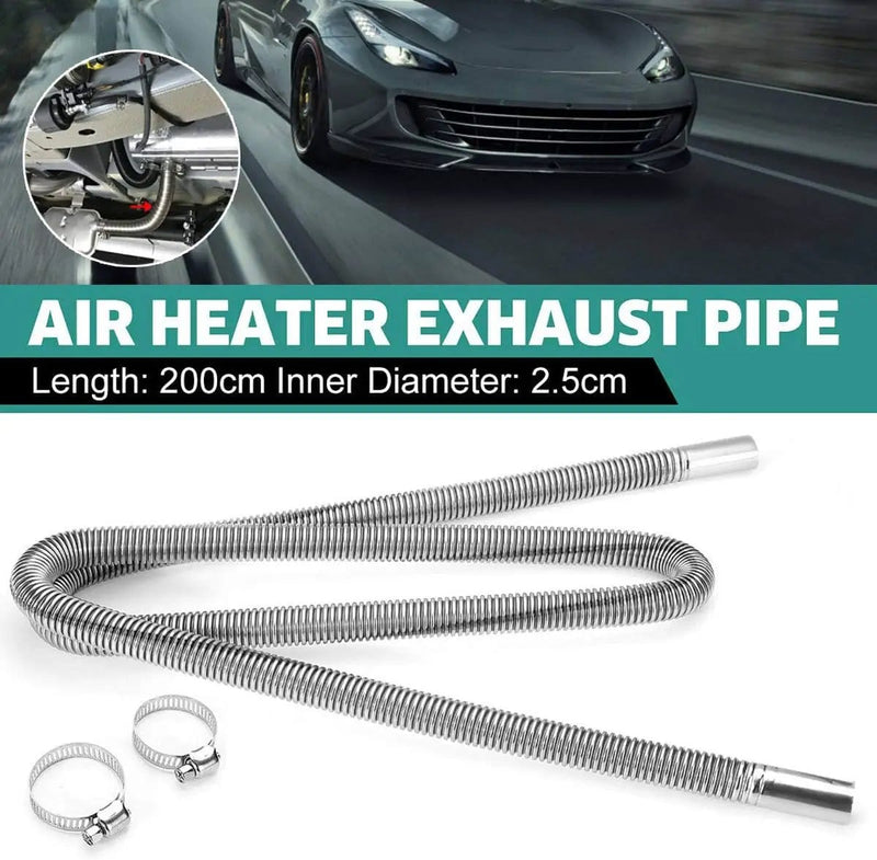 salelink.co.nz Unbranded 200cm Air Diesel Parking Heater Stainless Steel Exhaust Pipe Tube Gas 200cm Stainless Steel Exhaust Pipe For Diesel Parking Heater
