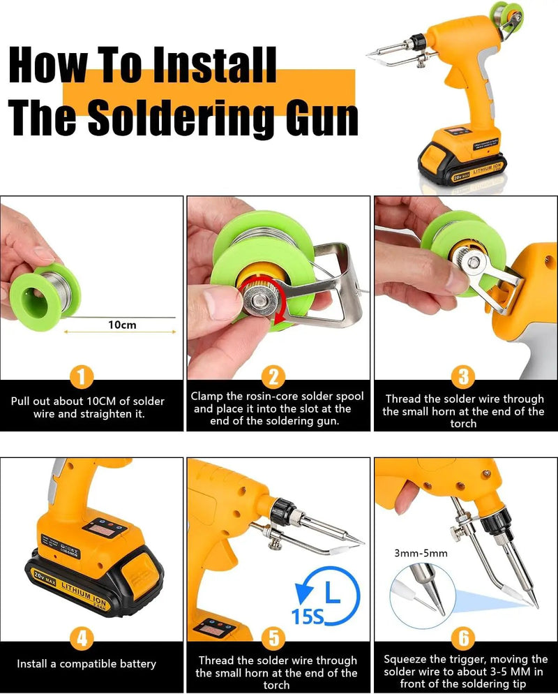 Soldering Welding Welder Iron for Dewalt 18V Battery by salelink.co.nz