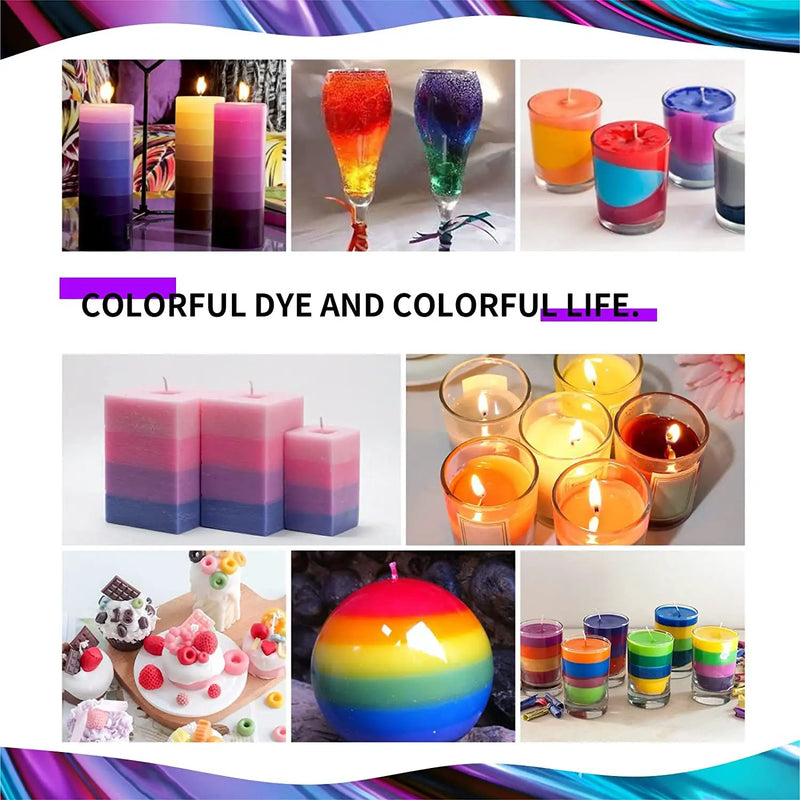 24 Colors Wax Melt Dye for Candle Making by salelink.co.nz