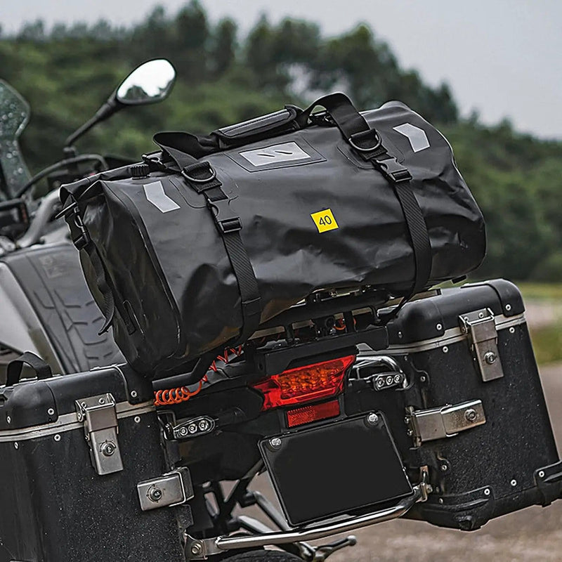 ECOTREK Motorcycle Luggage Waterproof Motorcycle Tail Bag – 40L / 66L Roll-Top PVC Duffle BQF11412 Waterproof Motorcycle Tail Bag – 40L / 66L Roll-Top PVC Duffle BQF11412