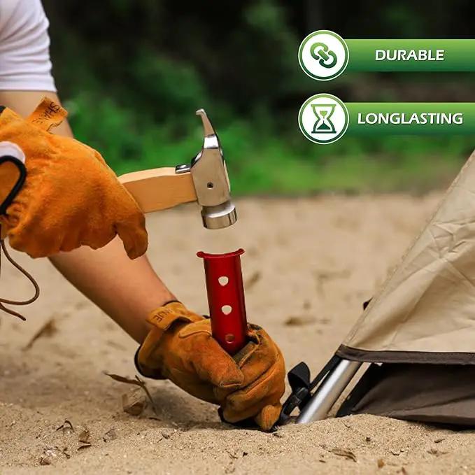 ECOTREK Snow & Sand Tent Stakes – 31cm Aluminum U-Shaped Pegs for Camping & Beach JP5604 by ECOTREK