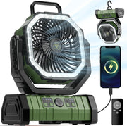 LED Camping Fan 20000mAh Rechargeable Power Bank Remote by salelink.co.nz