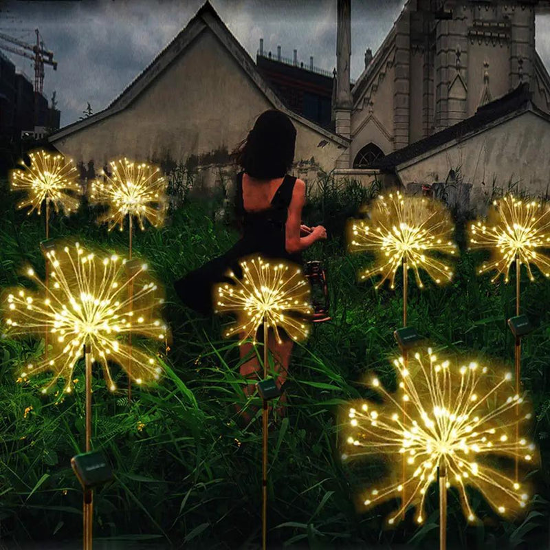 2 Pack Solar LED Firework Garden Lights Outdoor by salelink.co.nz