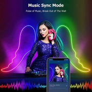 24V Dynamic Bluetooth Neon Rope Lights 5M Waterproof RGBIC Rope Lights with Music Sync by salelink.co.nz
