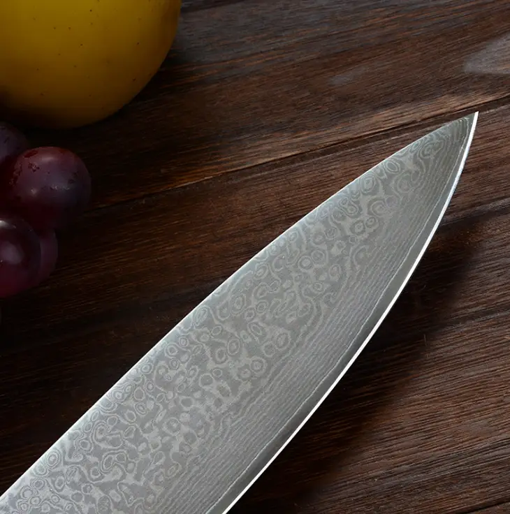 XINZUO 8 inch Chef Knives High Carbon Grade VG10 Japanese 73 layer Damascus Kitchen Knife Stainless Steel Gyuto Knife Rose Wood handle default by China Dropship