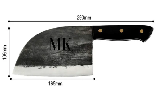 Stainless Steel Meat Cleaver Chef's Knife Cleaver MK logo print by China Dropship
