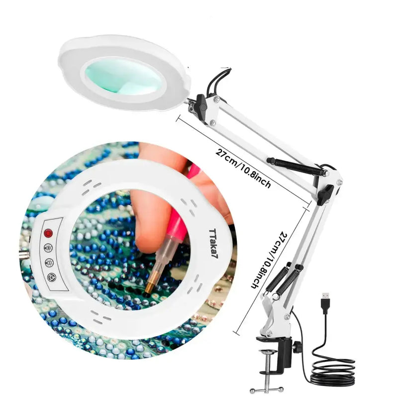 72LED 8X/10X USB Magnifying Glass with 3 Colours Light (10 different variants available) by Habicare