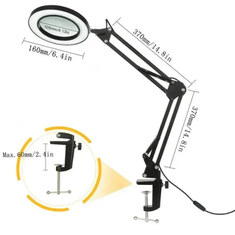 72LED 8X/10X USB Magnifying Glass with 3 Colours Light (10 different variants available) by Habicare