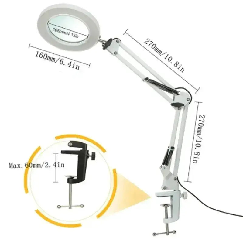 72LED 8X/10X USB Magnifying Glass with 3 Colours Light (10 different variants available) by Habicare