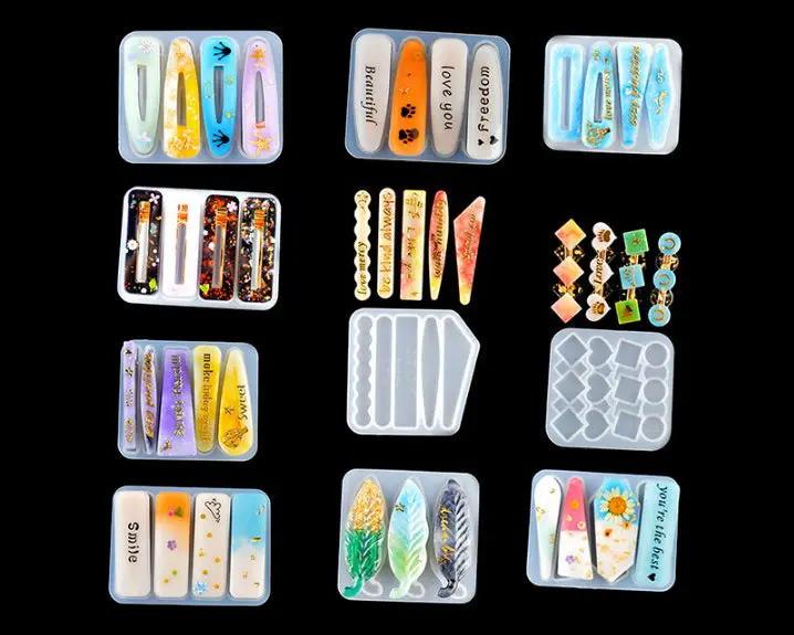 Silicone Resin Moulds for Hair Clip Making, Hair Clip, Silicone Jewelry Moulds for DIY Resin Hair Clips Barrettes Pin Making by Resin Art NZ