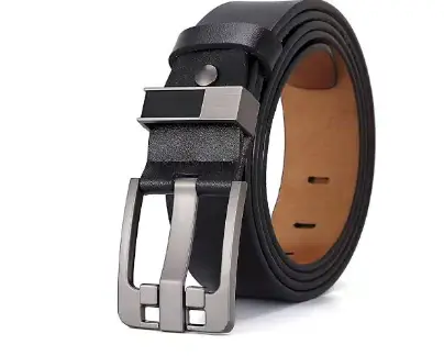 Men's Genuine Leather Belt - Vintage Wide Buckle | Double-Layer Cowhide | 105–160cm by Mead's Supply & Equipment Outfitters limited