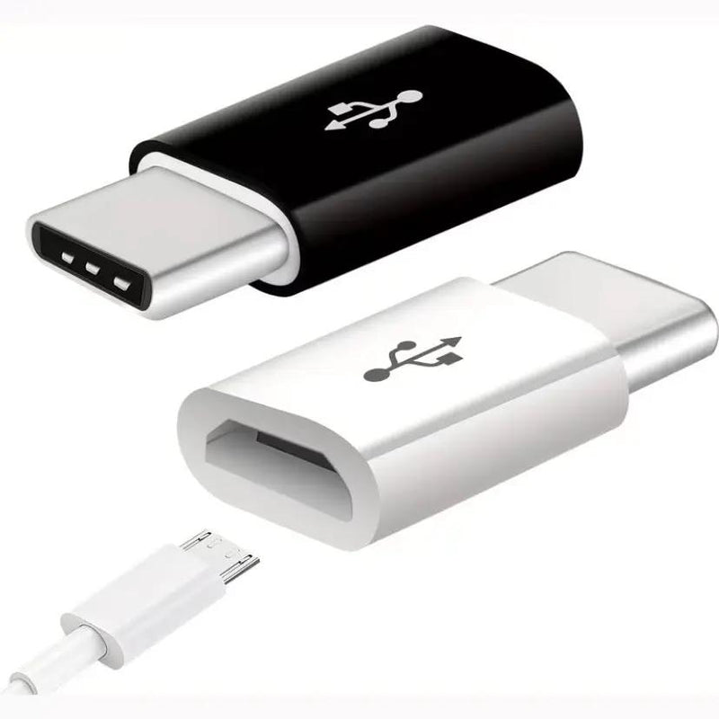 Micro USB to Type C Adapter (White) by 9eight5
