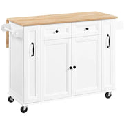 Kitchen Trolley with Drop-Leaf Breakfast Bar by Yaheetech