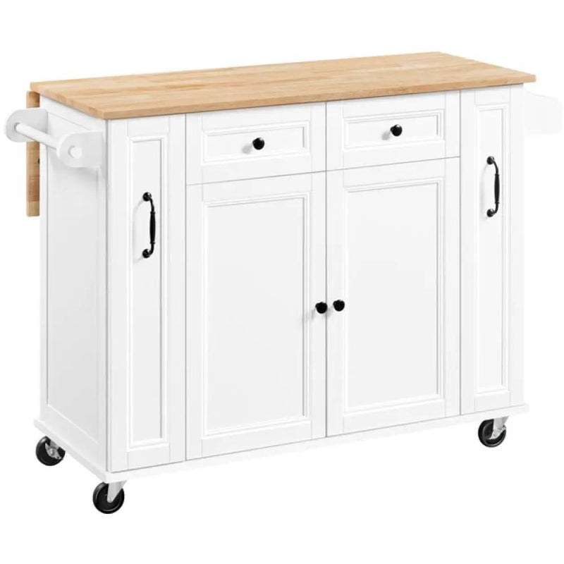 Kitchen Trolley with Drop-Leaf Breakfast Bar by Yaheetech