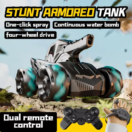 RC Car 4WD 2.4G Wireless Gesture Sensing RC Tank Water Bomb Spray Stunt by dealonline.co.nz