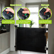Kiwi Grab Kiwi Grab Baby retractable safety gate Black Baby retractable safety gate Black