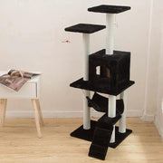 125CM Cat Tree House Scratching Post Condo - BLACK by dealonline.co.nz