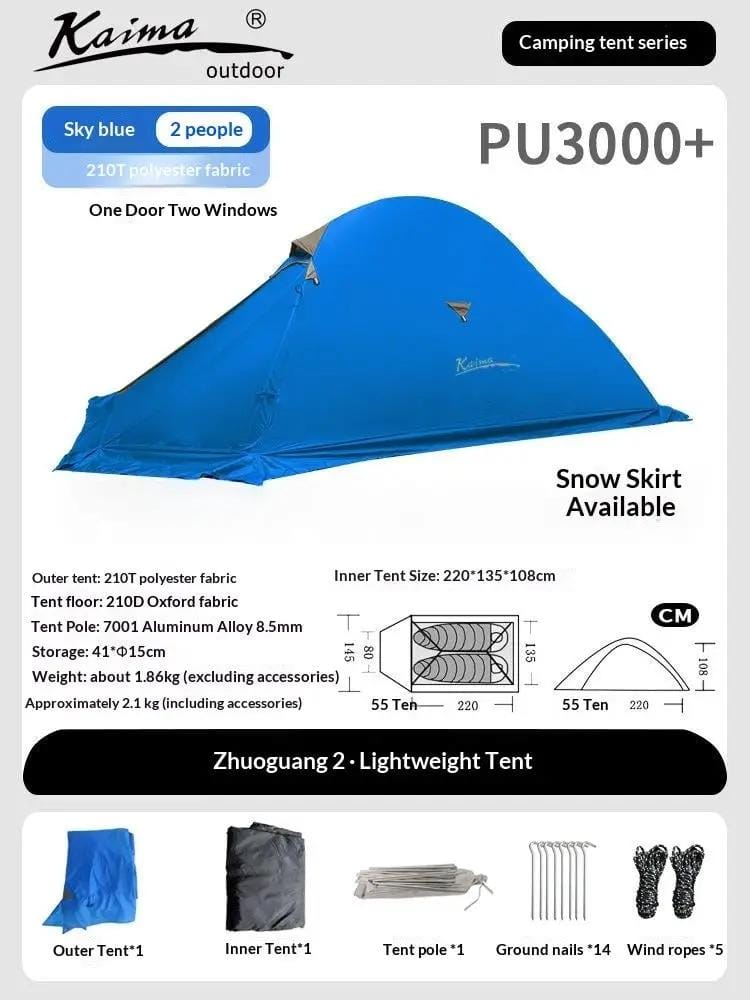 Mead's Supply & Equipment Outfitters limited Tents Ultralight Hiking Tent — 1–2 Person Camping Shelter Ultralight Hiking Tent — 1–2 Person Camping Shelter