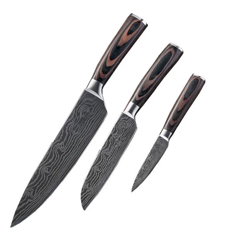 Chef Knives Kitchen Knives Cleaver Slicing Knives 3PCS by China Dropship