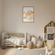 Fluffy Sheep Asleep by Blank Wall Print Shop