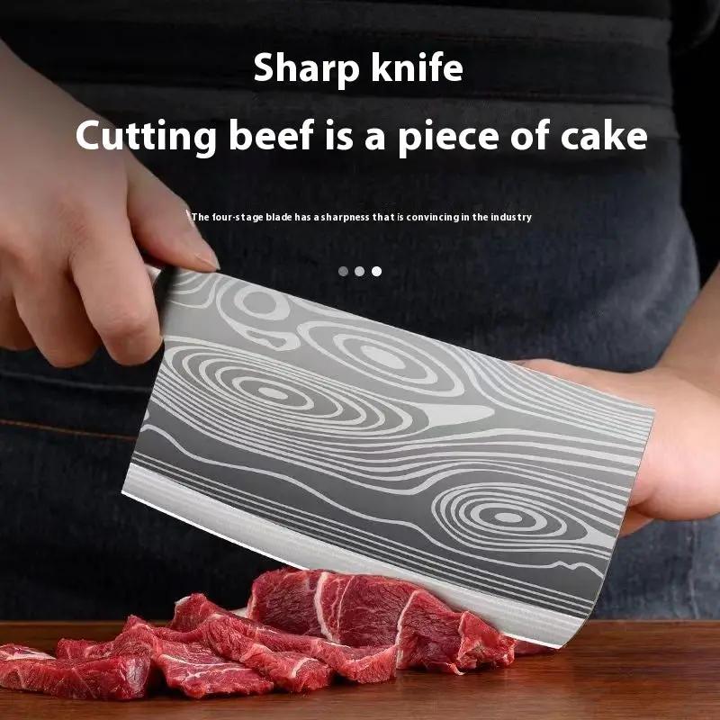 Household Kitchen Knife Suit Laser Pattern Stainless Steel Kitchen Knives 6piece Set Of Knives by China Dropship
