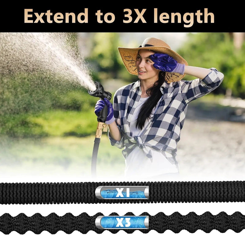 SportZone.co.nz Home & Garden > Garden Tools > Garden Hoses 75FT Expandable Garden Hose with 10 Spray Nozzle 75FT Expandable Garden Hose with 10 Spray Nozzle