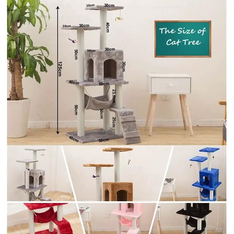 125CM Cat Tree House Scratching Post Condo - GREY by dealonline.co.nz