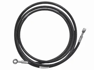Trojan Trailer Brake Components Braided Stainless Steel Teflon Hose - Banjo to Banjo - 2m Braided Stainless Steel Teflon Hose - Banjo to Banjo - 2m