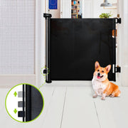 Baby retractable safety gate Black by Kiwi Grab