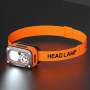 High-Intensity LED Motion-Sensor Headlamp Waterproof Head-Mounted Fishing Light - High-Intensity LED Motion-Sensor Headlamp Waterproof Head-Mounted Fishing Light Orange by China Dropship