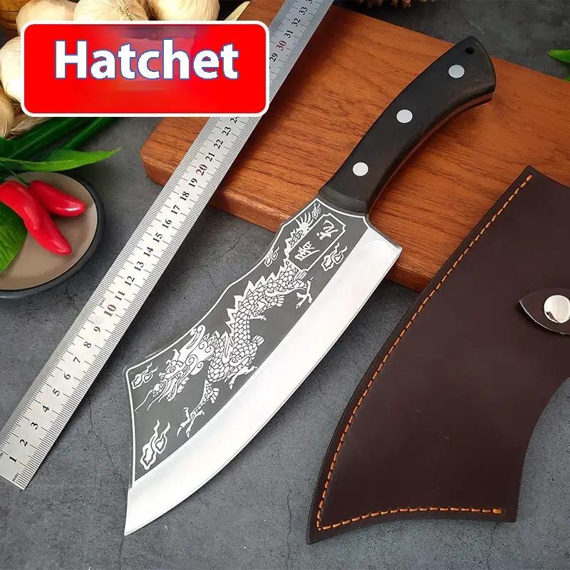 Forged Dragon Pattern Firewood Tree Cutter Agricultural Outdoor Bamboo Cutting Machete Grass Cutting Sickle Household Bone Cutting Cleaver Chopper Sets Of Dragon Slayer Black by China Dropship