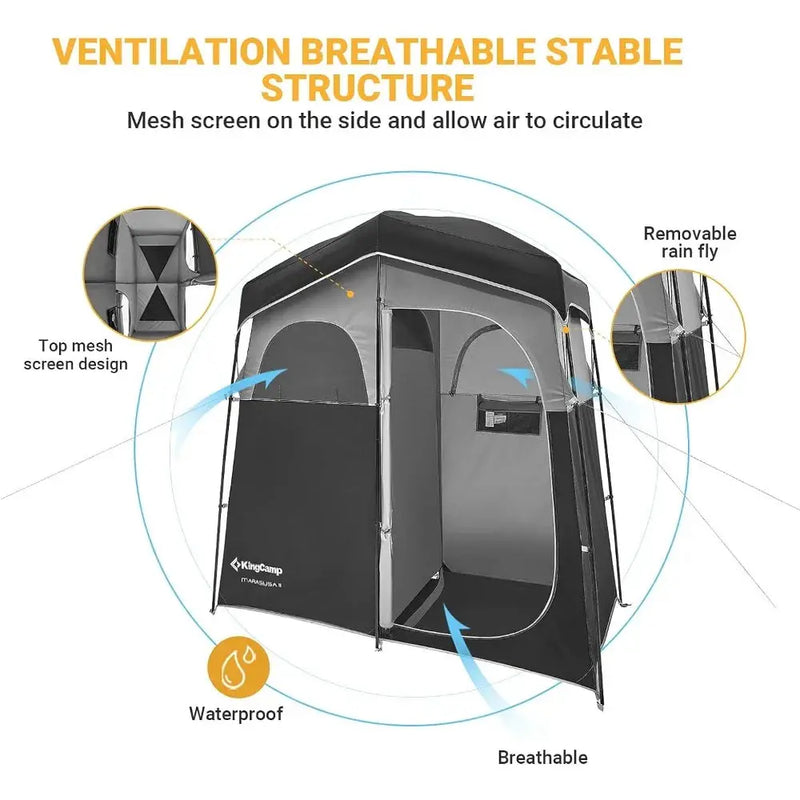 Oversized Portable Camping Shower Privacy Tent with Floor by Action Outdoors Limited