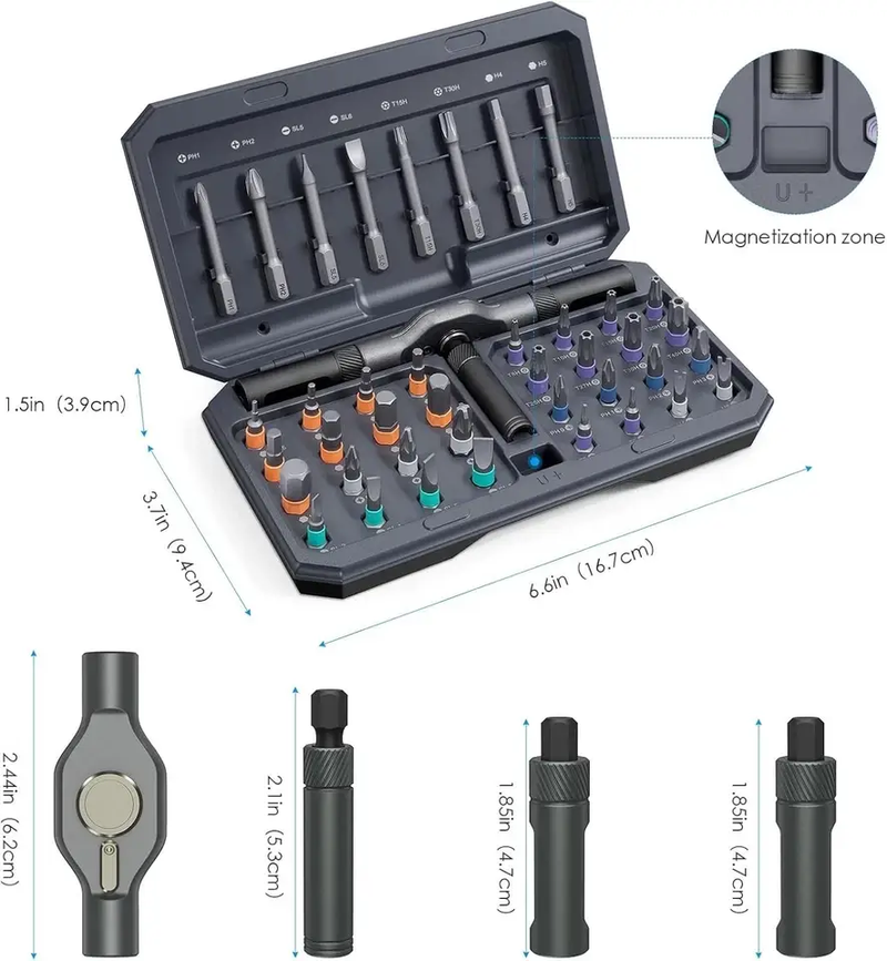 42 in 1 Magnetic Screwdriver Set Multi Bit Magneti DIY Ratchet Screwdriver Set by salelink.co.nz