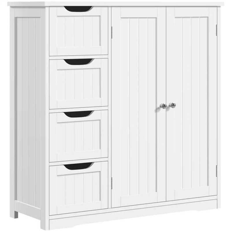 Wooden Bathroom Floor Cabinet Side Storage Organizer Cabinet by Yaheetech