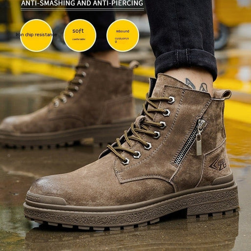 Mead's Supply & Equipment Outfitters limited Protective Work Footwear High Top Anti Impact Protective Work Shoes With Steel Toe Puncture Resistance High Top Steel Toe Protective Work Boots