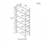 5-Tier Storage Shelf 160cm by salelink.co.nz