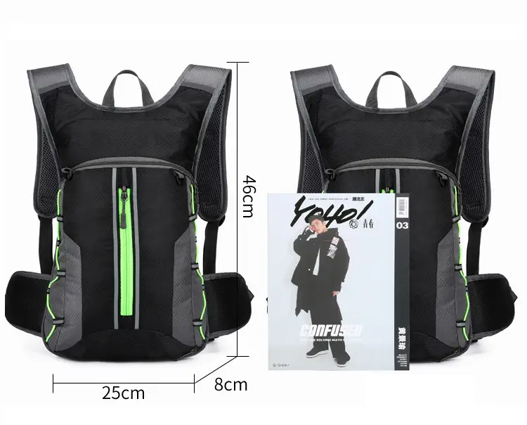 Ecotrek Hydration Backpack with 2L Water Bladder - 10L Hiking & Cycling Rucksack BDXJ50112 by ECOTREK
