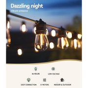 SportZone.co.nz Occasions > Christmas > Outdoor Decorations & Lights 77m Festoon Lights Christmas Fairy String Lights Outdoor Party Garden Decor 77m Festoon Lights Christmas Fairy String Lights Outdoor Party Garden Decor