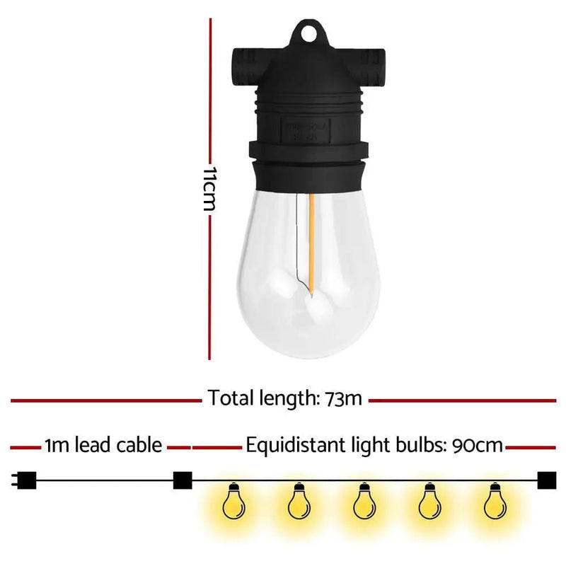 SportZone.co.nz Occasions > Christmas > Outdoor Decorations & Lights 77m Festoon Lights Christmas Fairy String Lights Outdoor Party Garden Decor 77m Festoon Lights Christmas Fairy String Lights Outdoor Party Garden Decor
