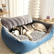 High Back Bolster Comfort Pet bed Dog Bed Super Thick Warm by dealonline.co.nz