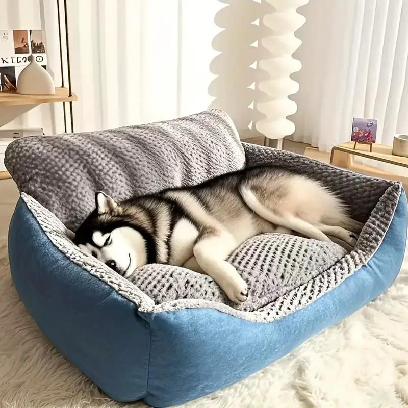 High Back Bolster Comfort Pet bed Dog Bed Super Thick Warm by dealonline.co.nz