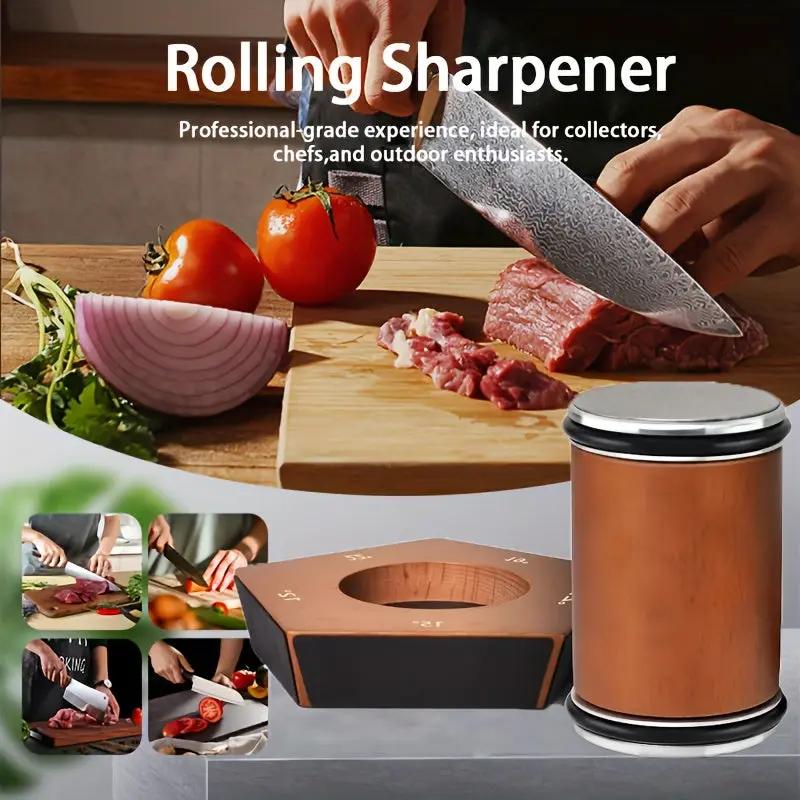 Rolling Knife Sharpener Kit 5 Magnetic Angles 12 Degrees, 15 Degrees, 17 Degrees, 19 Degrees, 22 Degrees. Professional Rolling Knife Sharpening Tool Perfect For Kitchen, Chef, Pocket & Serrated Knives by China Dropship