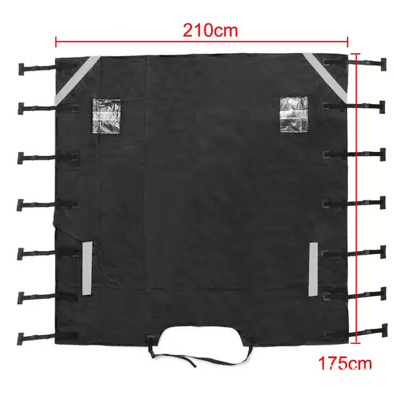 Caravan Front Towing Cover Tough 600D Protector LED Light Reflective Strips by salelink.co.nz