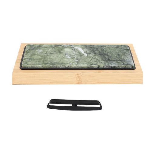 Green Jade Sharpening Stone 2 Side Grit 10000 Fine Polishing Whetstone With Bambusoideae Base Angle Guide by China Dropship