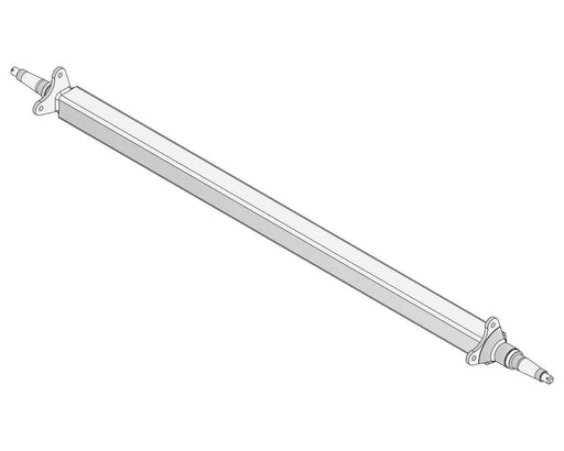 Straight Beam Axle - Multi-Hub - 2200kg - Galvanised showing the design and structure of the axle.