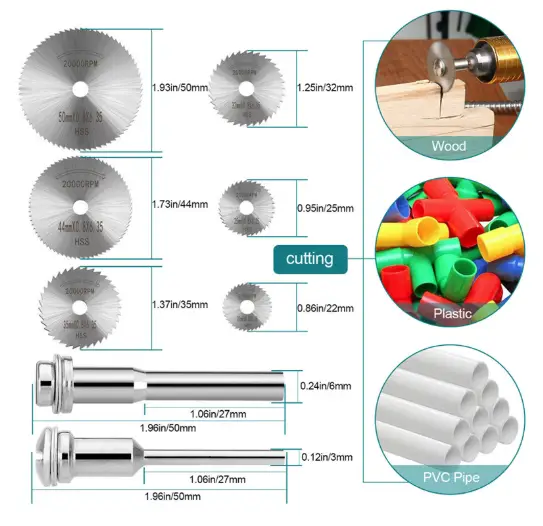60Pcs Circular Cutting Wheel Grinding Disc Tool Set by salelink.co.nz