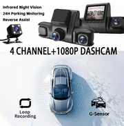 Four-record Driving Recorder Dash Cam Four Channel Video by salelink.co.nz