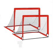 Red 2 Pack Portable Kid Soccer Goals by salelink.co.nz